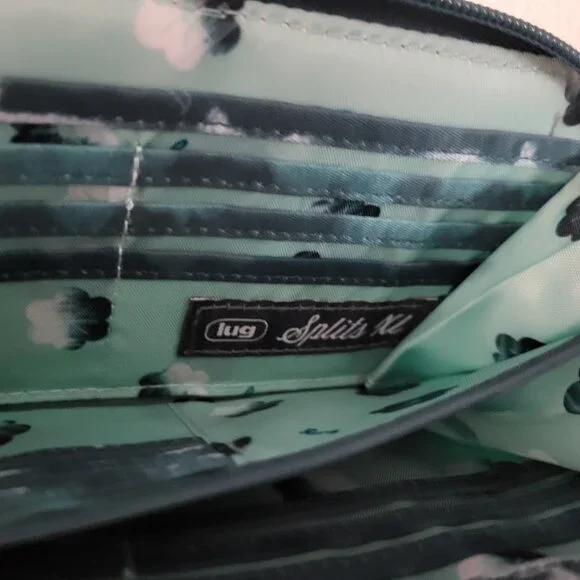 Lug SHIBORI TEAL Splits XL RFID Wristlet Wallet EUC - Picture 6 of 7